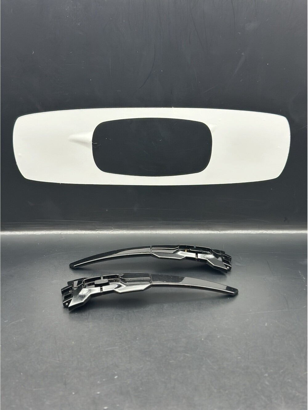Oakley Oil Rig II Polished Black OEM Replacement Arms (No Icons)